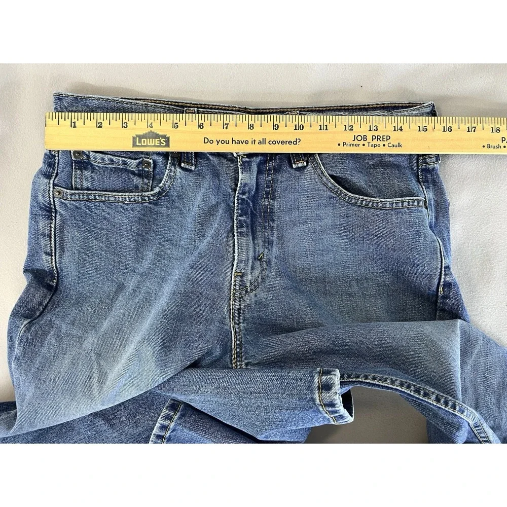 Levis 505 Regular Fit Jeans Mens 31x32 Med Wash Blue Denim Straight Leg